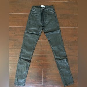 Current Elliot Black Waxed Jeans